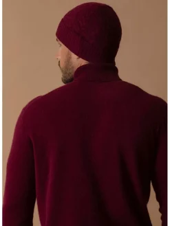 Kasjmieren coltrui bordeaux rood