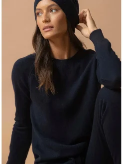Kasjmieren muts "Faith" donkerblauw