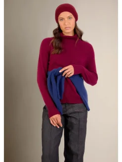Kasjmieren muts "Laoise" bordeaux