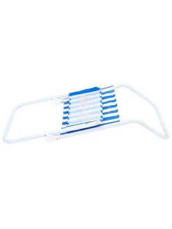Klapstoel "Dolce Vita" blauw/wit - (B)44 x (H)75 x (D)52 cm