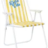 Klapstoel “Dolce Vita” geel/wit - (B)44 x (H)75 x (D)52 cm