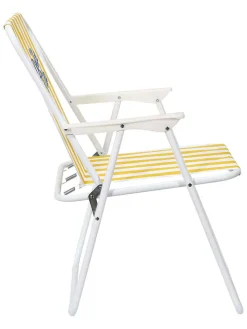 Klapstoel “Dolce Vita” geel/wit - (B)44 x (H)75 x (D)52 cm