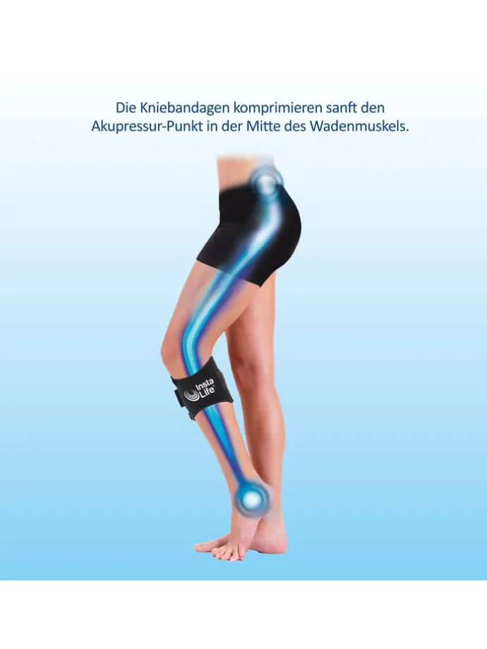 Kniebandage ''Insta Life'' zwart - (L)14 x (B)62 cm