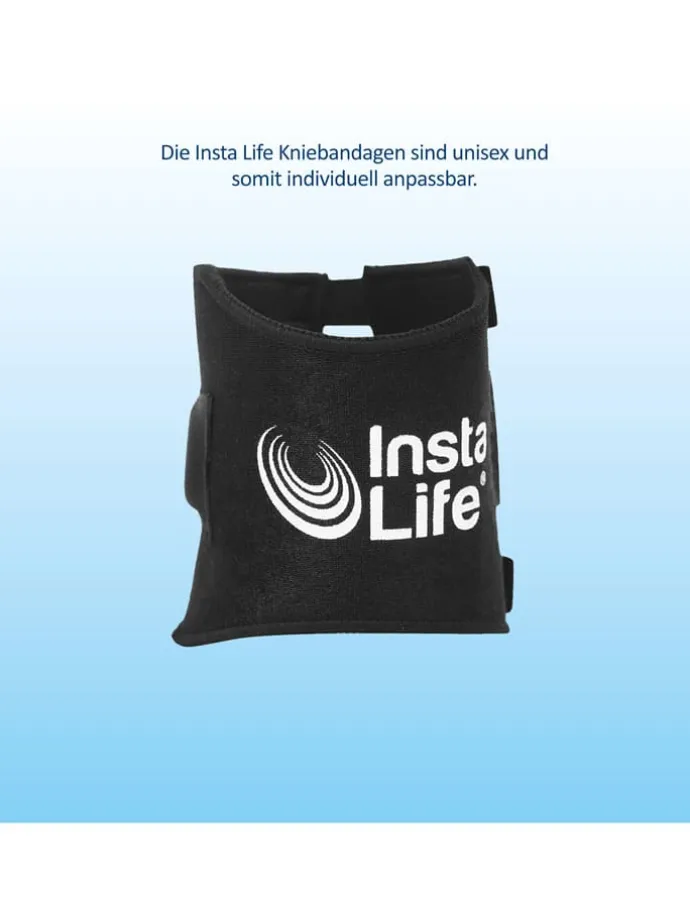 Kniebandage ''Insta Life'' zwart - (L)14 x (B)62 cm