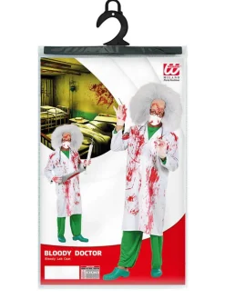 Kostuum "BLOEDIGE ARTS" wit/rood