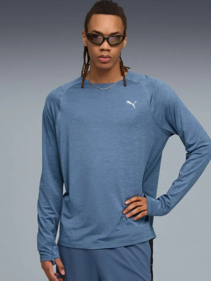 Lauflongsleeve "Cloudspun" blauw
