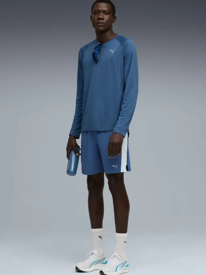 Lauflongsleeve "Velocity" blauw