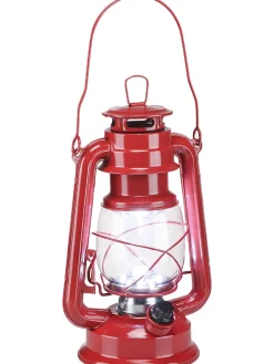 Ledlantaarn rood - (B)16 x (H)25 x (D)12 cm