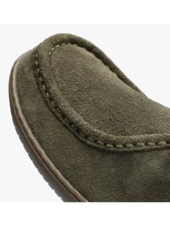 Leren barefootschoenen "Cricket" kaki