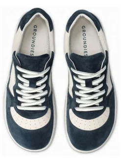 Leren barefootschoenen "Nova Special" donkerblauw/wit