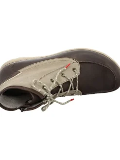 Leren boots beige/bruin