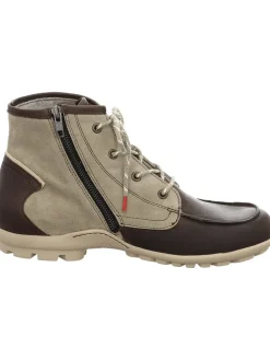 Leren boots beige/bruin