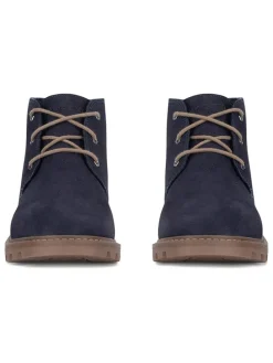 Leren boots donkerblauw