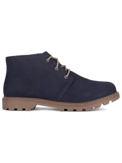 Leren boots donkerblauw