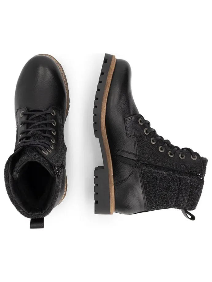 Leren boots "Enningdal" zwart