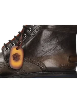 Leren boots "Pierce 21" bruin/kaki