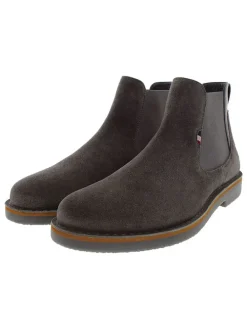 Leren chelseaboots antraciet