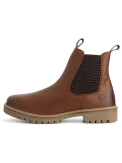 Leren chelseaboots lichtbruin