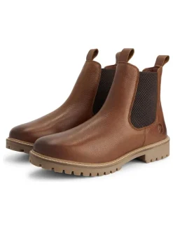 Leren chelseaboots lichtbruin