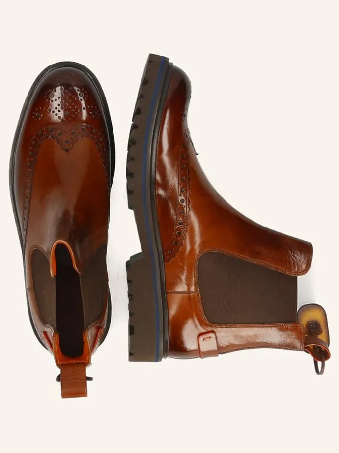 Leren chelseaboots "Pierce 26" lichtbruin