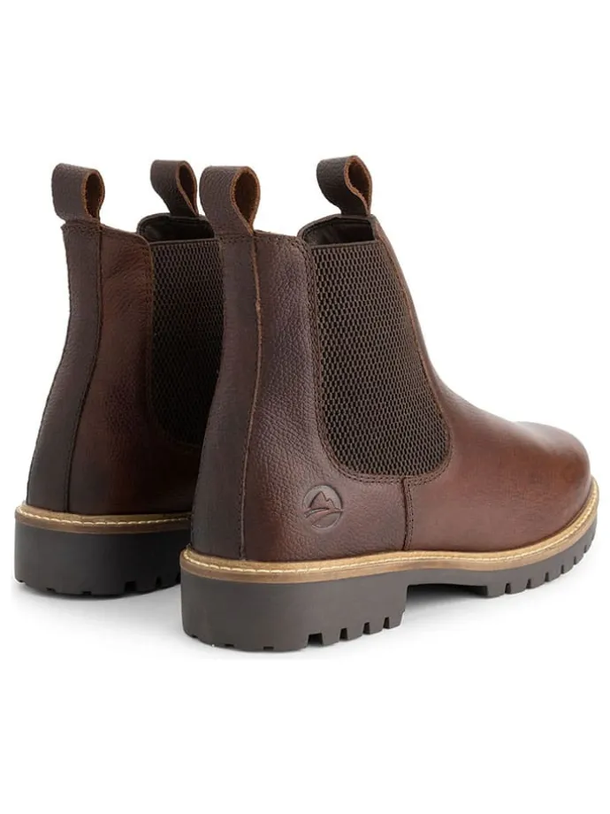 Leren chelseaboots "Sirdal" bruin