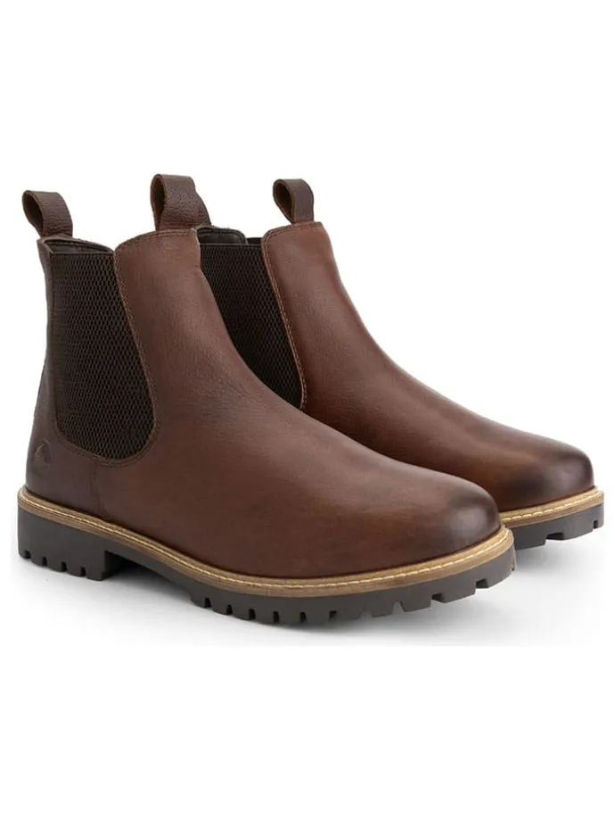 Leren chelseaboots "Sirdal" bruin
