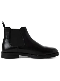 Leren chelseaboots zwart