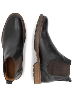 Leren chelseaboots zwart