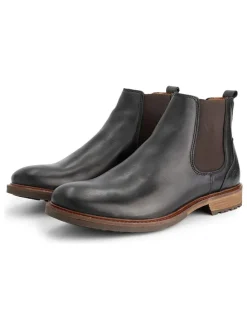 Leren chelseaboots zwart