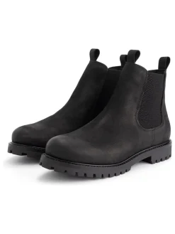 Leren chelseaboots zwart