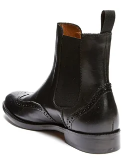 Leren chelseaboots zwart