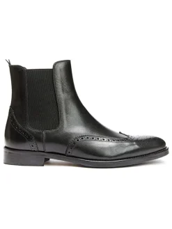 Leren chelseaboots zwart
