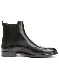 Leren chelseaboots zwart