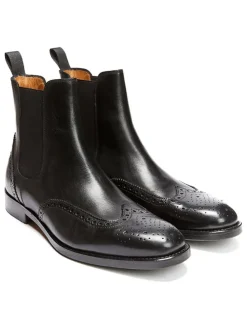 Leren chelseaboots zwart