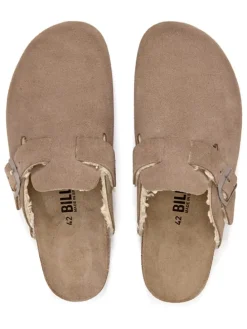 Leren clogs bruin