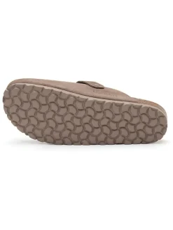 Leren clogs bruin