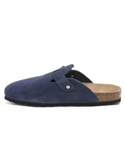 Leren clogs donkerblauw