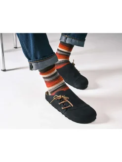Leren clogs donkerblauw