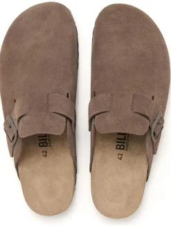 Leren clogs lichtbruin