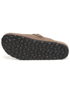 Leren clogs lichtbruin