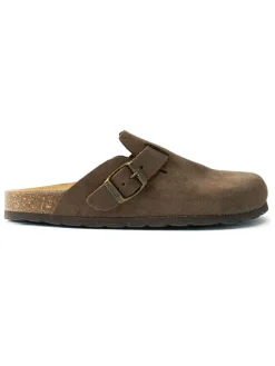Leren clogs 