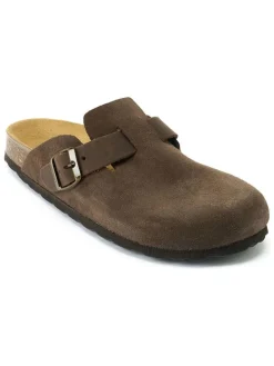 Leren clogs 
