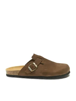 Leren clogs "Noe" bruin