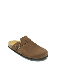 Leren clogs "Noe" bruin