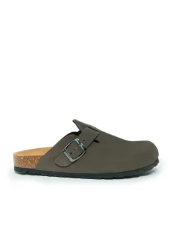 Leren clogs "Noe" grijs