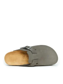 Leren clogs 