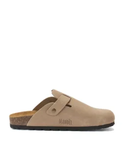 Leren clogs "Noe" taupe