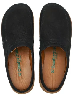 Leren clogs zwart