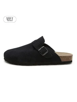 Leren clogs zwart