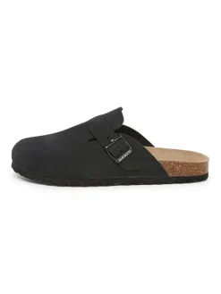 Leren clogs zwart